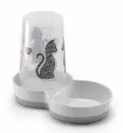 СКИДКА Moderna нескользящая автокормушка 2в1 "влюбленные коты"