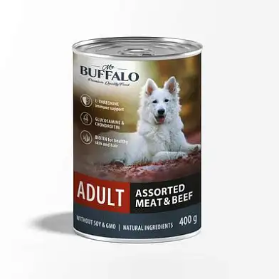 Mr.Buffalo консервы для собак "Мясное ассорти с говядиной"