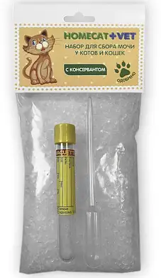 Homecat VET набор для сбора мочи у котов и кошек с консервантом