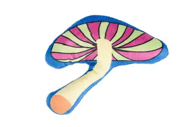 Mr.Kranch игрушка для кошек Волшебный Грибочек плюшевая с кошачьей мятой синий